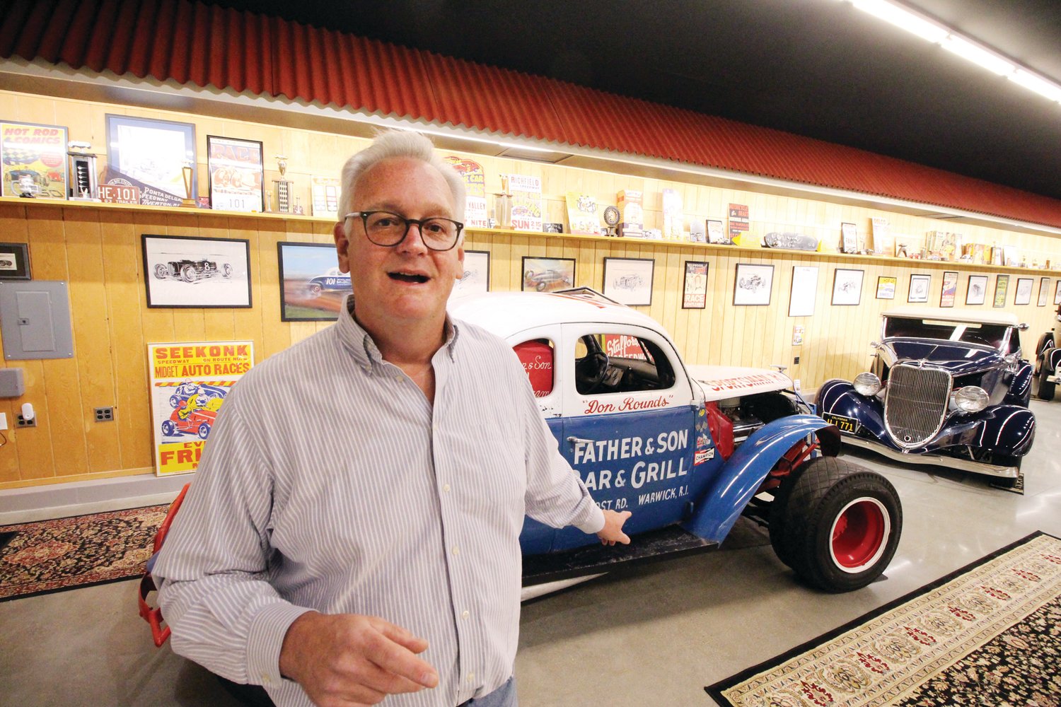 BRINGING 101 HOME: Inspired by the stories of Don Rounds, Jeff Goldstein tracked down the car he raced and brought it home to Warwick.